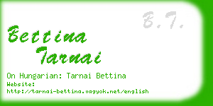 bettina tarnai business card